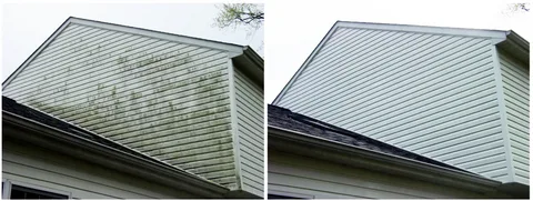Outside of gutters before, Grime Busters Power Washing