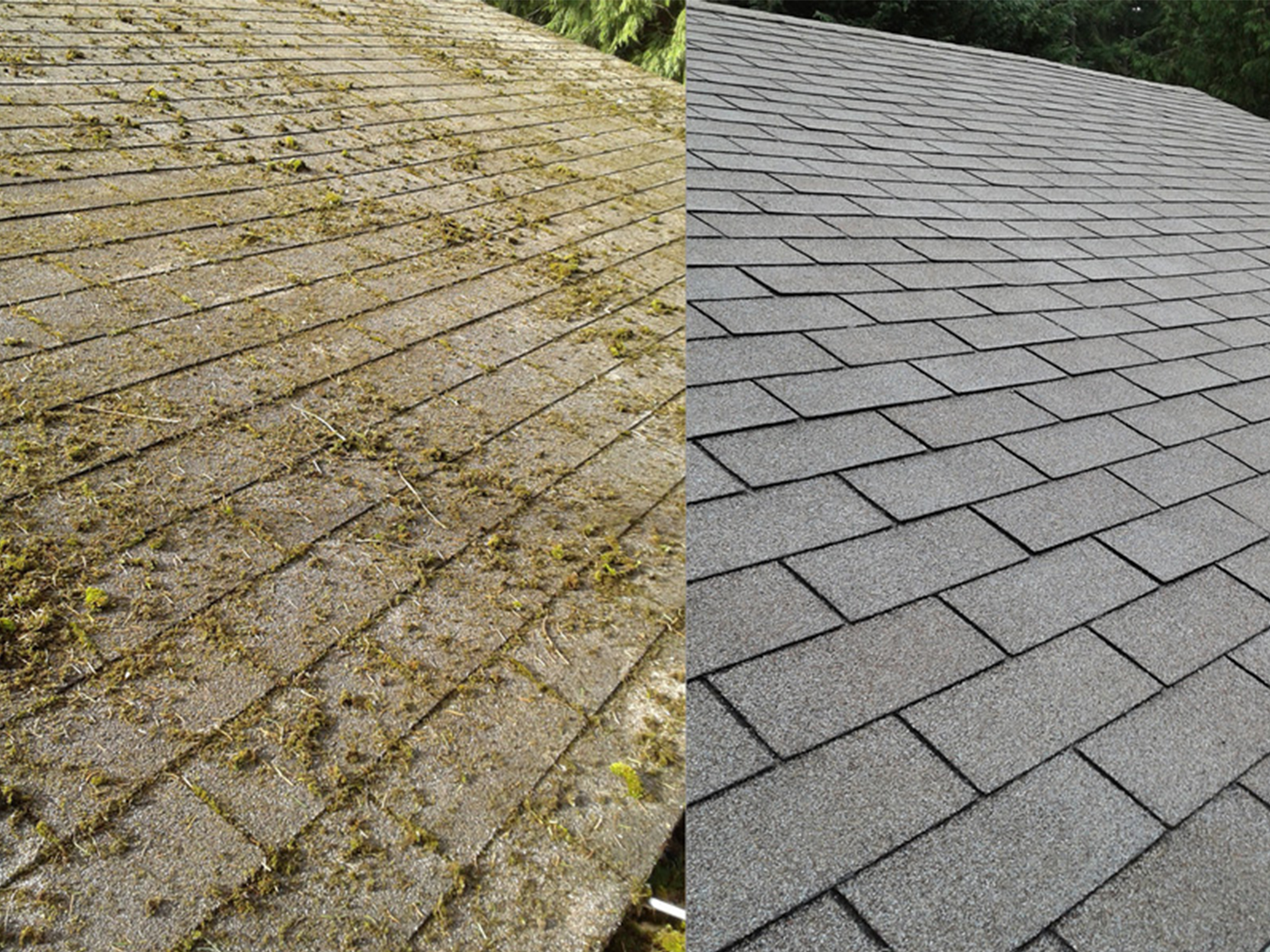 Siding wash before, Grime Busters Power Washing