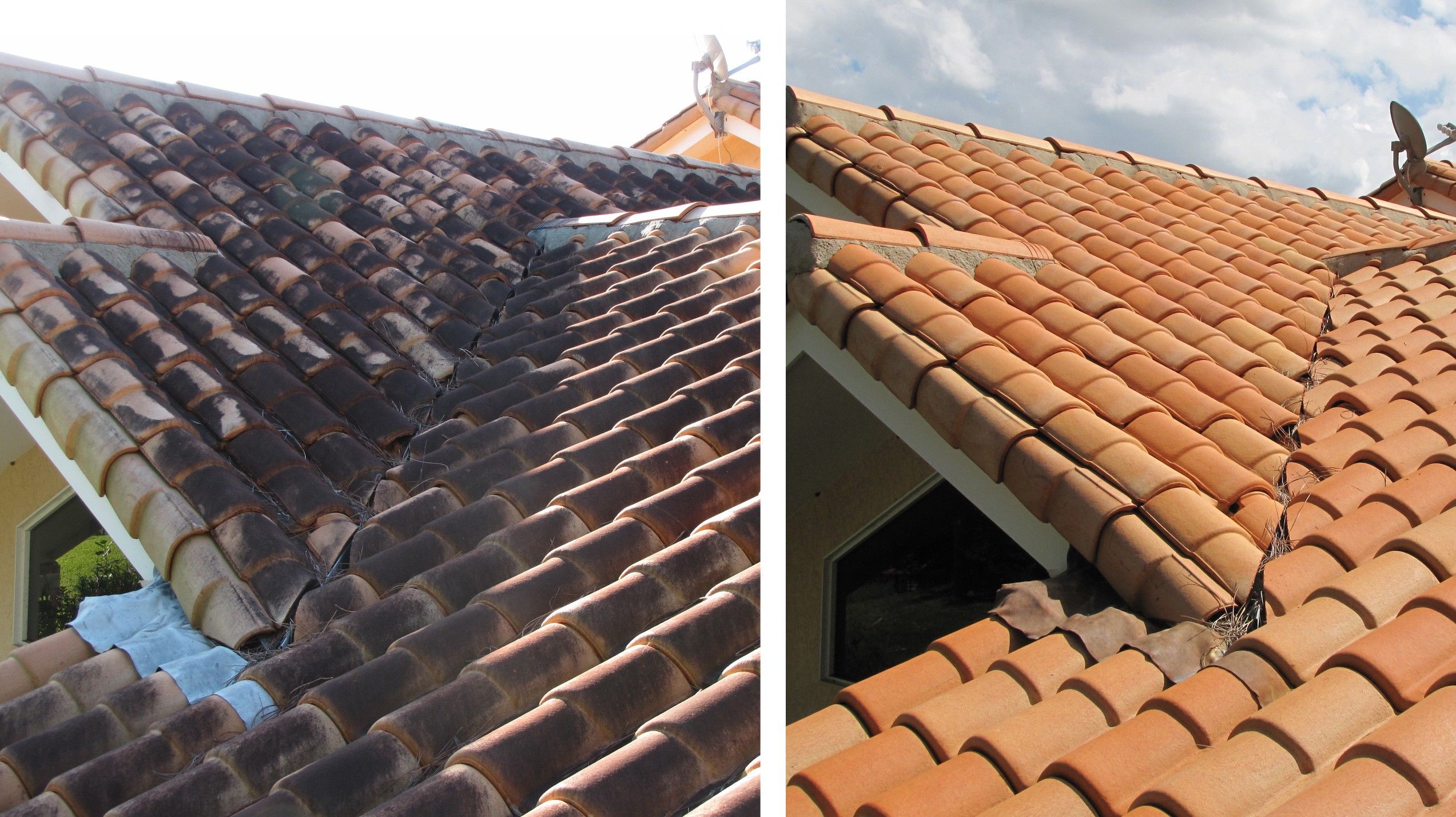 Outside of gutters before, Grime Busters Power Washing